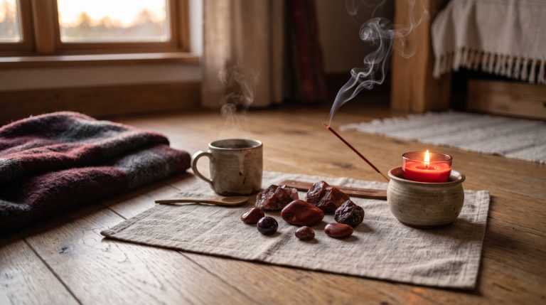 Rituel du soir pour apaiser le chakra racine (Muladhara)