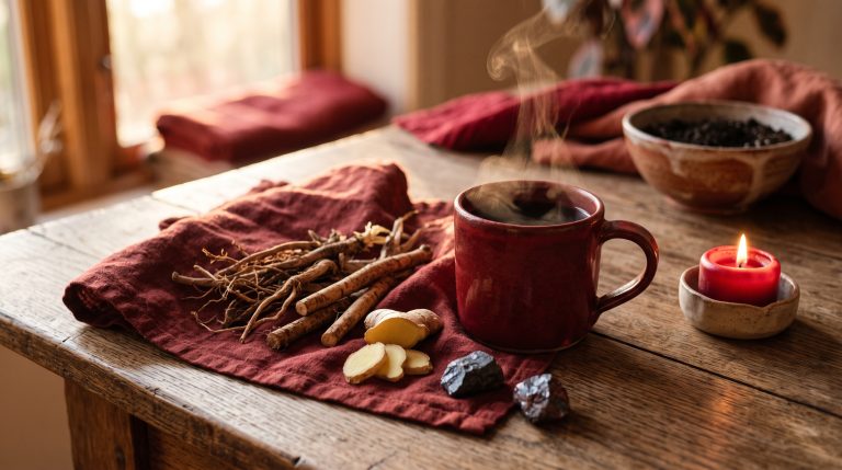 Tisanes et infusions pour soutenir le chakra racine (Muladhara)
